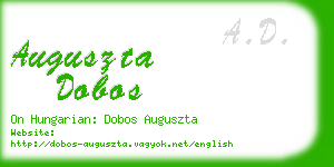 auguszta dobos business card